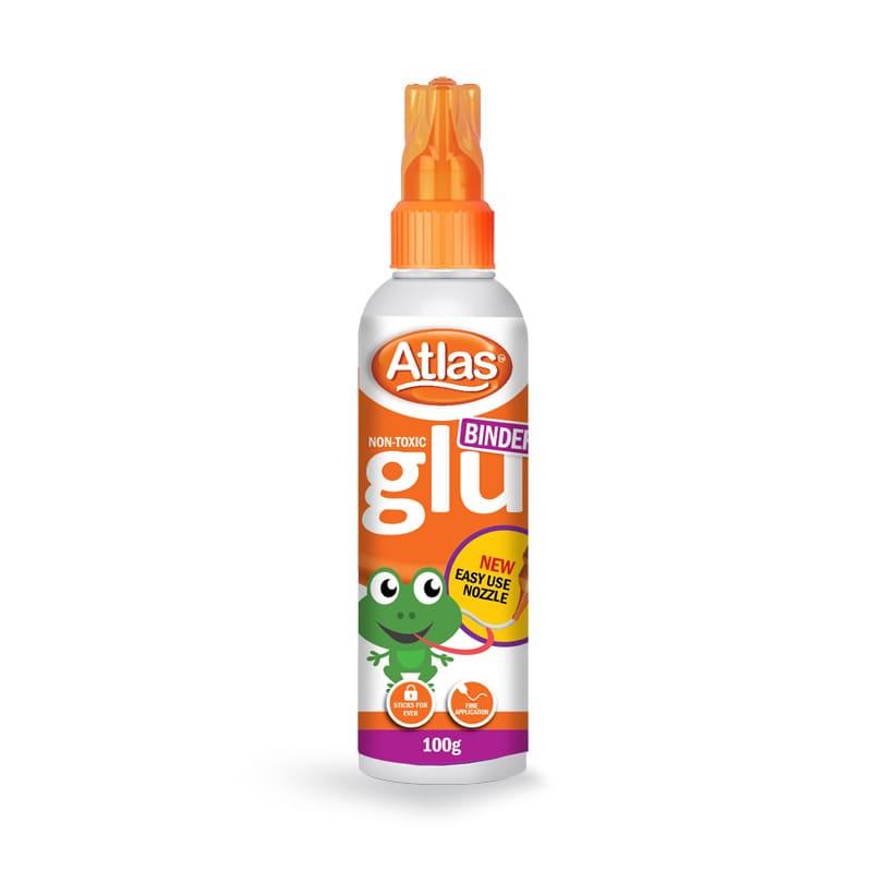 ATLAS Binder Glue Bottle 100g - Strong Paper Adhesive for School & Office |AFORALL
