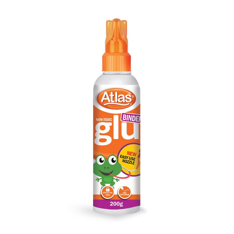 ATLAS Binder Glue Bottle 200g | Strong Paper Adhesive for School & Office – AFORALL