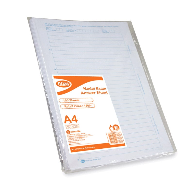 Atlas Exam Sheet 100 Sheets-Quality Exam Writing Paper |AFORALL