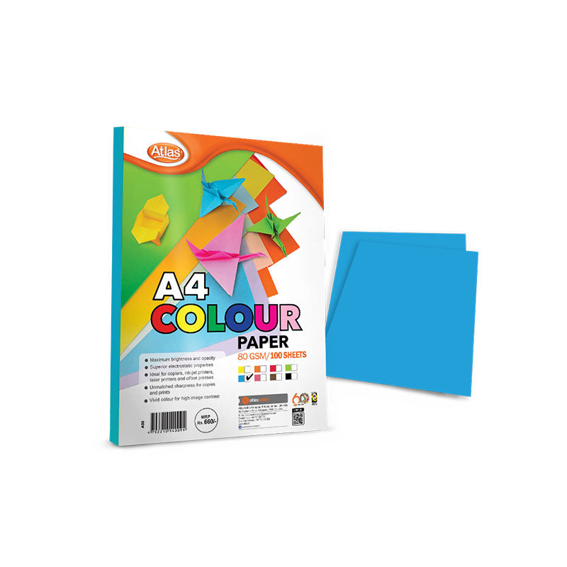 Atlas Colour Paper A4 Blue-Premium Craft & Printing Paper |AFORALL