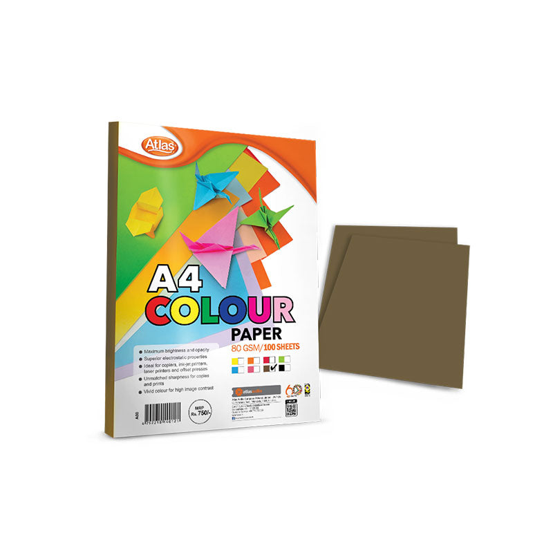 Atlas Colour Paper A4 Brown | Premium Craft & Printing Paper – AFORALL