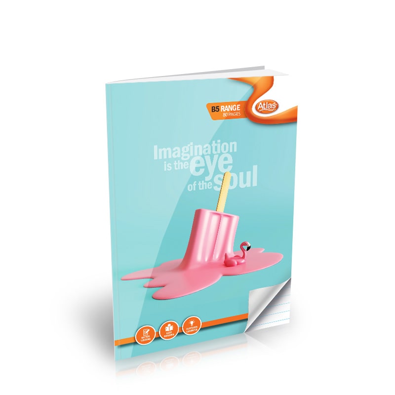 Atlas B5 Book – 80 Pages (=) Single Ruled Notebook | AFORALL