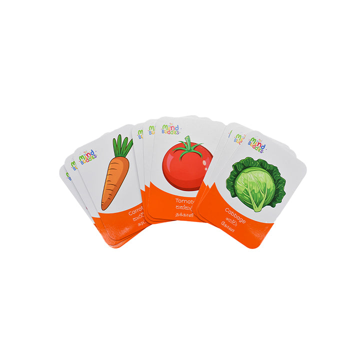 PP EduAids Vegetables Flash Cards for Kids Learning Cards for Preschool |AFORALL
