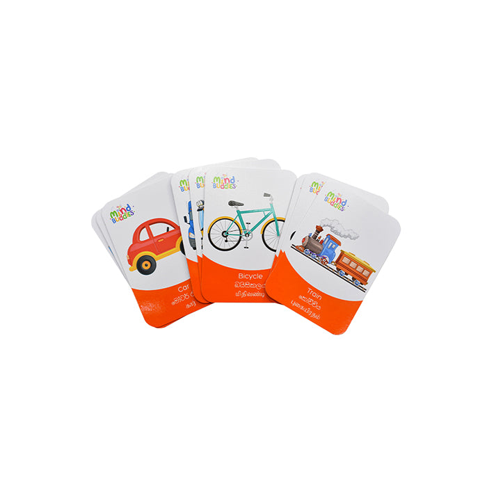 EDUAIDS Flash Card Vehicles for Kids | Learn Transport Names | AFORALL