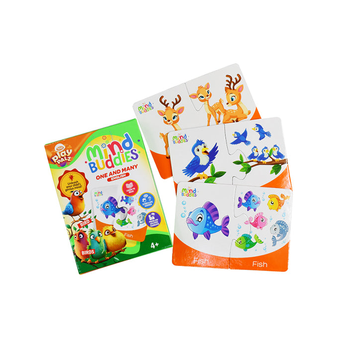 EDUAIDS Puzzle One and Many for Kids Singular & Plural Learning |AFORALL