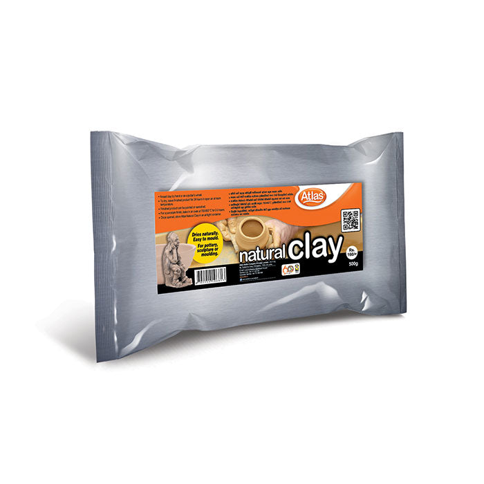 ATLAS Natural Clay 500g Soft Modeling Clay for Kids & Crafts |AFORALL
