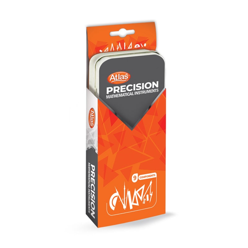 ATLAS Metal Mathematical Box Complete Geometry Set for School |AFORALL