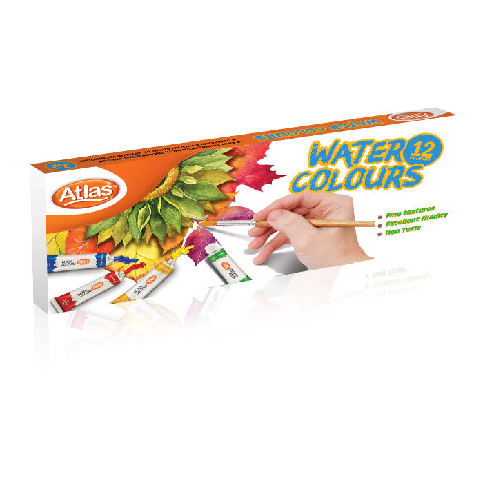 Atlas LMP Water Colour 12 Colours Set for Kids & Students | AFORALL