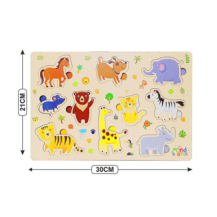 Wooden Puzzle Animals for Kids Educational Wooden Toy |AFORALL