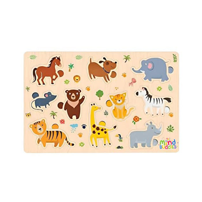 Wooden Puzzle Animals for Kids Educational Wooden Toy |AFORALL