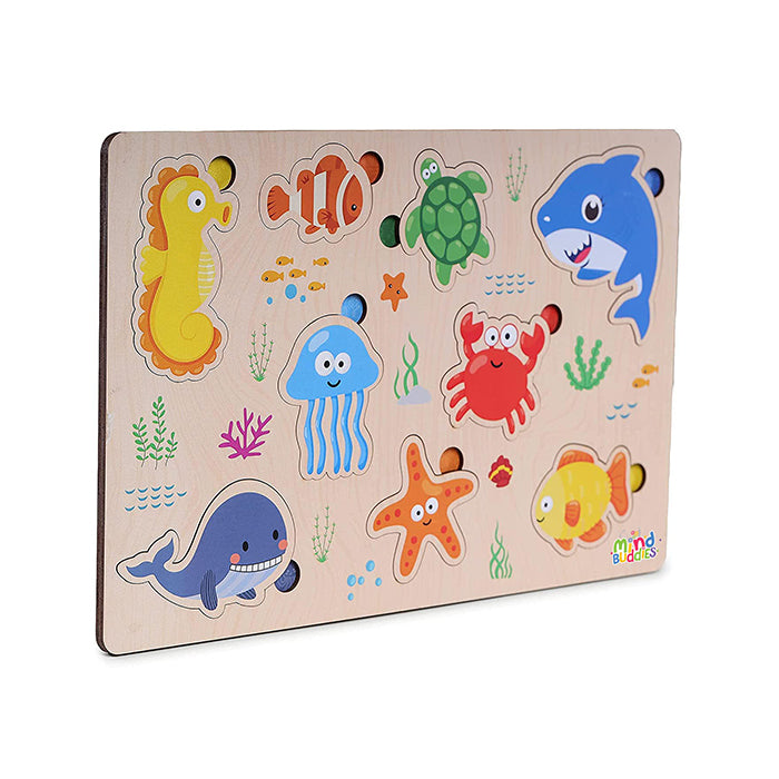 Wooden Puzzle Sea Animals for Kids Educational Wooden Toy |AFORALL