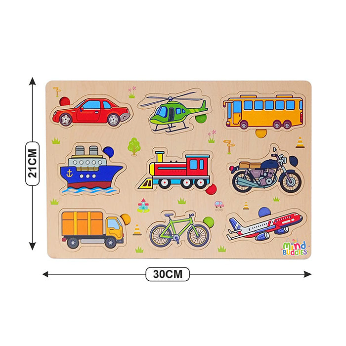 Wooden Puzzle Public Transport for Kids Educational Wooden Toy |AFORALL