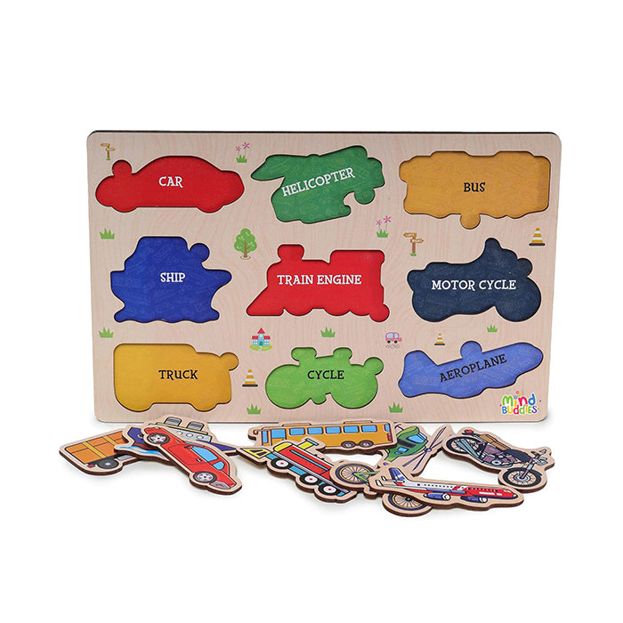 Wooden Puzzle Public Transport for Kids Educational Wooden Toy |AFORALL