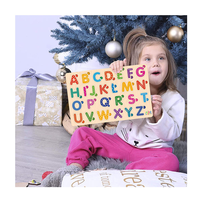 Wooden Puzzle English Alphabet for Kids ABC Learning Toy |AFORALL