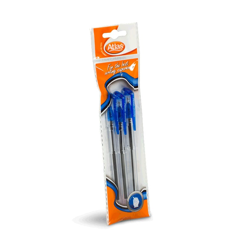 ATLAS Chooty Blue Pens – Pack of 3 Smooth Writing Ball Pens |AFORALL