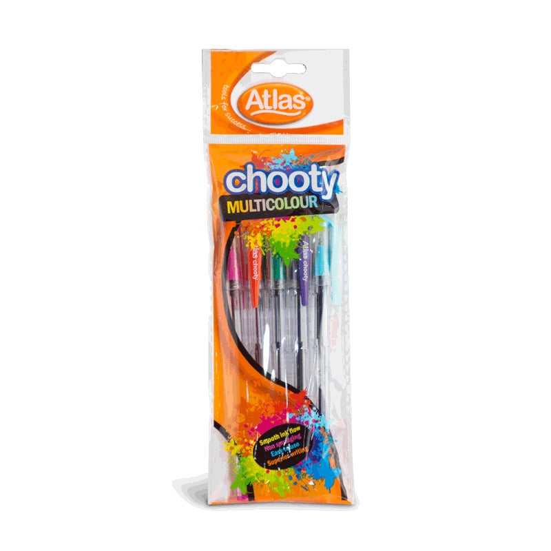 ATLAS Chooty Multicolor Pens Pack of 5 | AFORALL