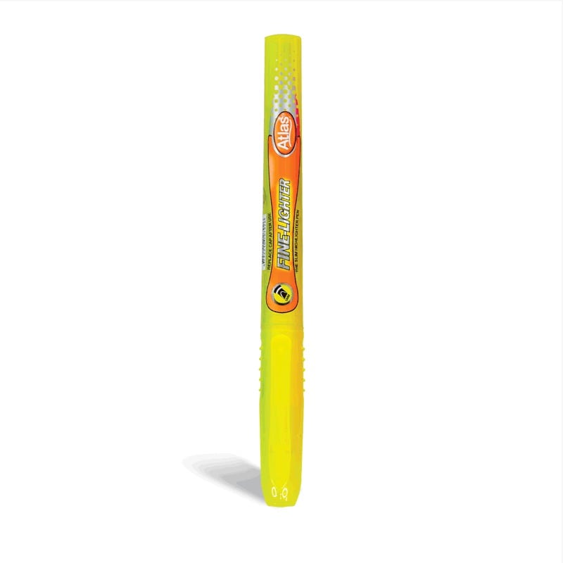 ATL Finelighter Yellow | Classic Fluorescent Highlighter Pen |AFORALL