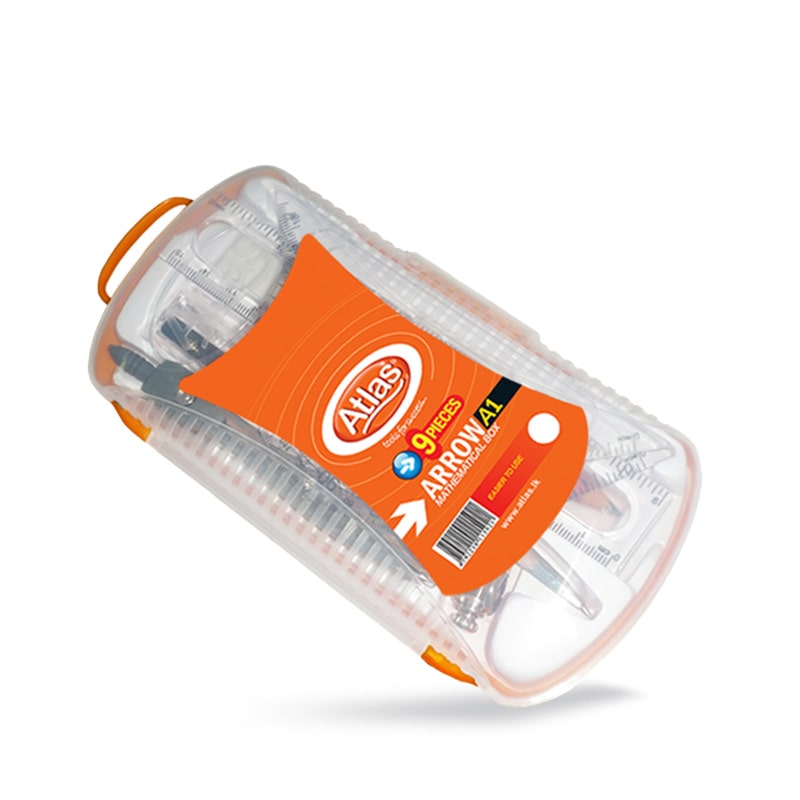 ATLAS Math Box Arrow 1 Complete Geometry Instrument Set for Students |AFORALL