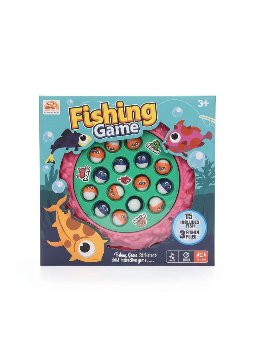 Fishing Game Toy for Kids (15 Fish & 3 Poles) - Educational Fishing Game 3+ |AFORALL